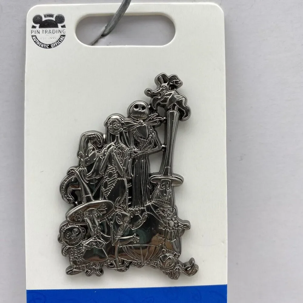 Disney Parks Pin Nightmare Before Christmas Jack Skellington & Family Silver Pin
